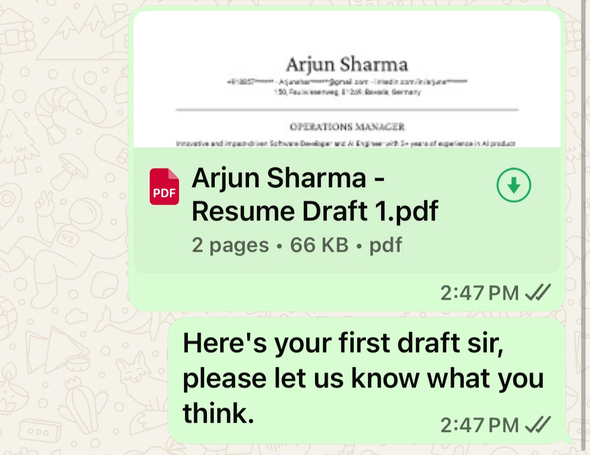 First Draft Process